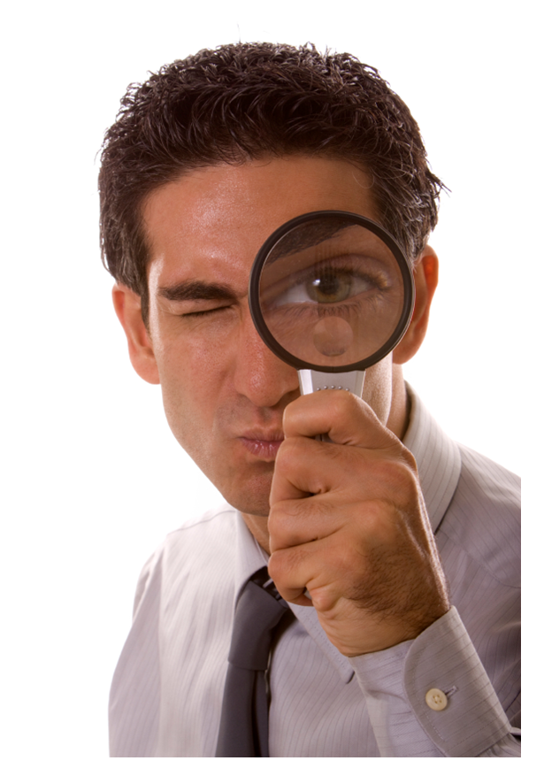 Image result for magnifying glass examine self